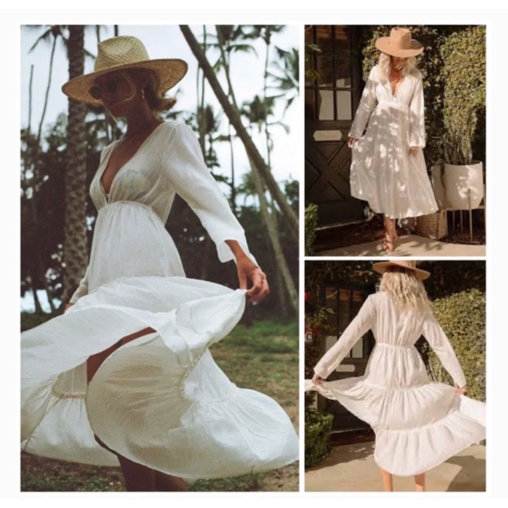 Billabong x Salty Blonde White Cover Up Dress